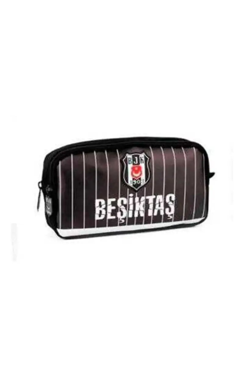 Me Beşiktaş Me Team İnce Çubuk Desenli Suni Deri Kalem Çantası - 1