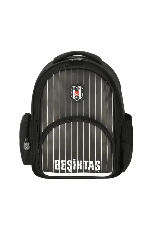 Me Beşiktaş Me Team İnce Çubuk Desenli Suni Deri Okul Çantası - Me