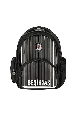 Me Beşiktaş Me Team İnce Çubuk Desenli Suni Deri Okul Çantası - 2