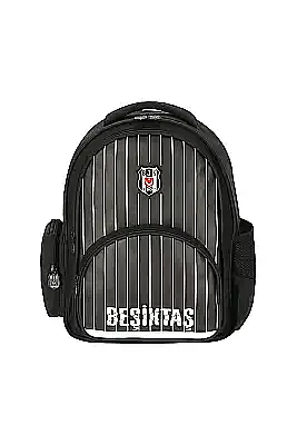 Me Beşiktaş Me Team İnce Çubuk Desenli Suni Deri Okul Çantası - 2