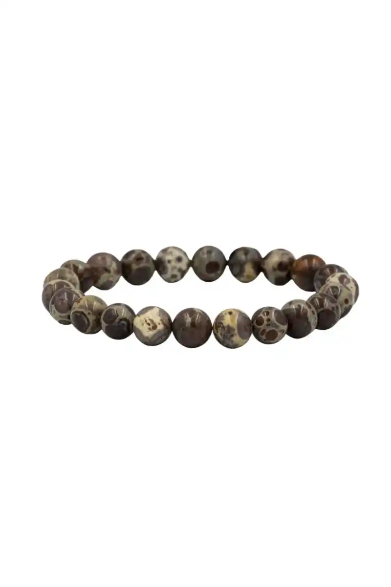 Meksika Jasper 6mm Merdiven Kapama Doğal Taş Bileklik