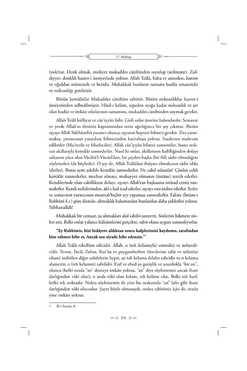 Mektubatı Rabbani Tercümesi 2. Cilt - 2
