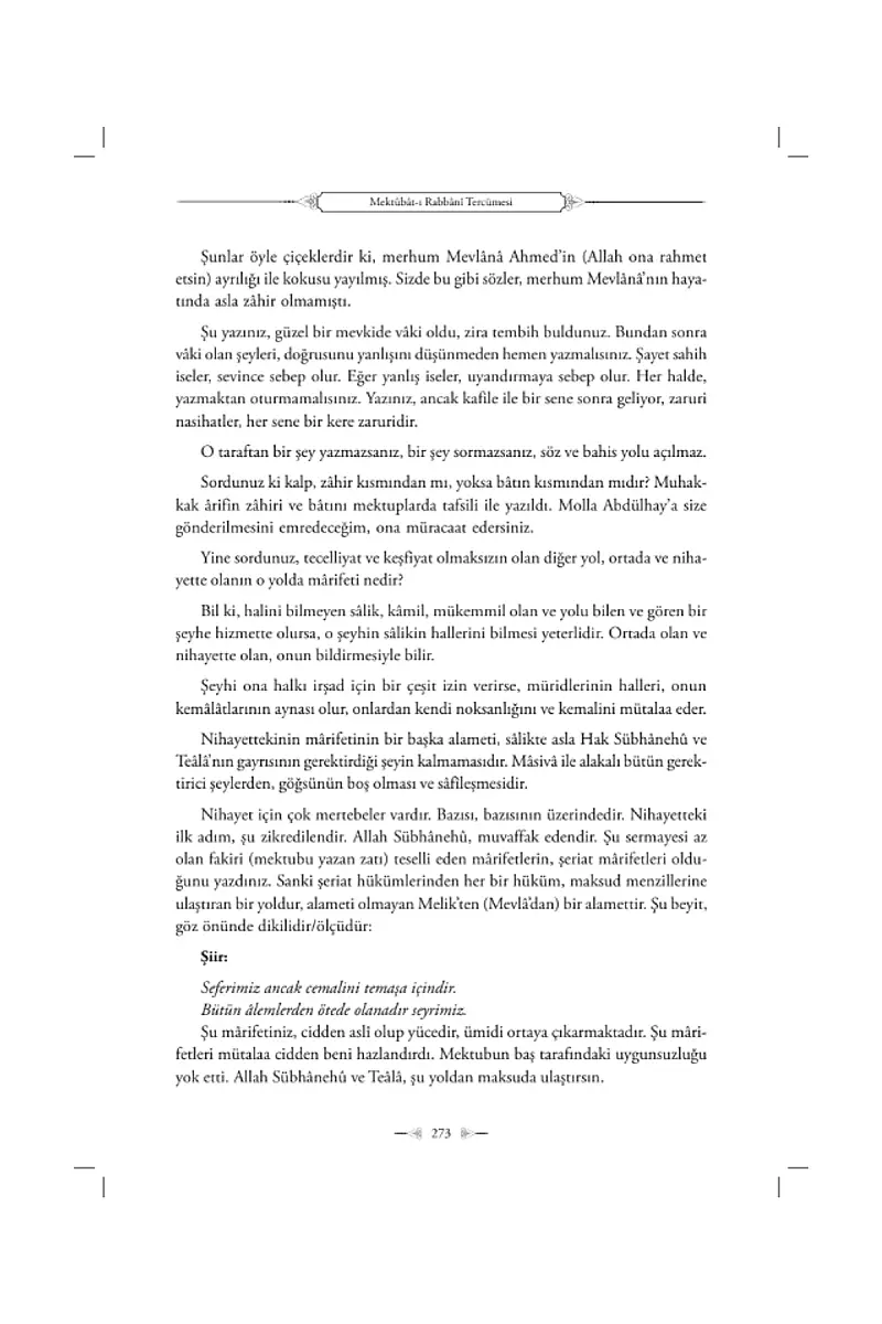 Mektubatı Rabbani Tercümesi 2. Cilt - 4