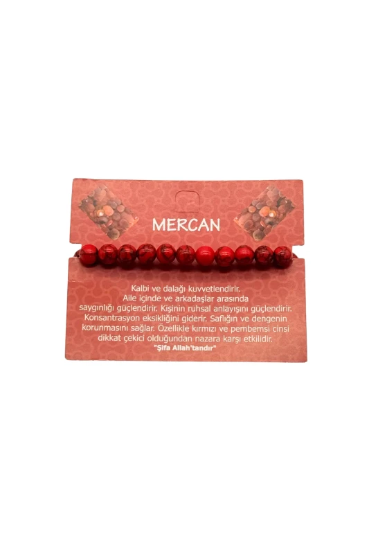 Mercan Doğal Taş Bileklik - 1
