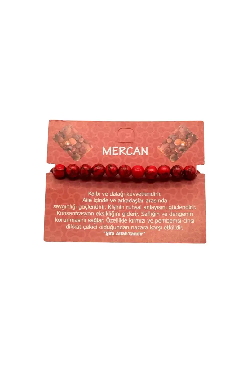 Mercan Doğal Taş Bileklik - 1