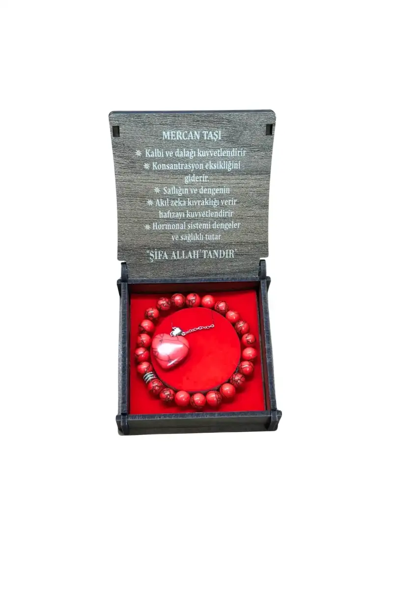 Mercan Taşı Kolye & Bileklik Set - 1