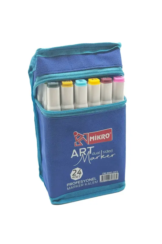 Mikro Art Çift Taraflı Marker Seti 24 Renk - 2