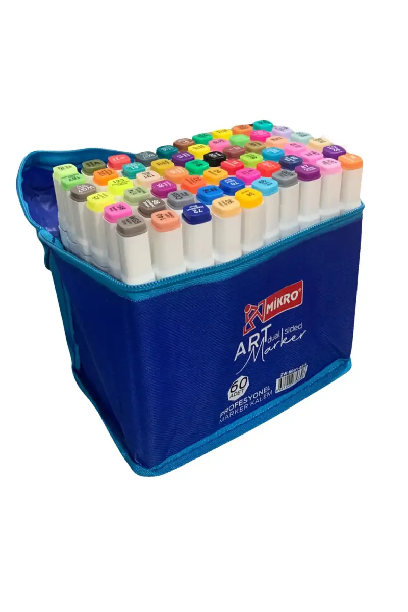 Mikro Art Çift Taraflı Marker Seti 60 Renk - 1