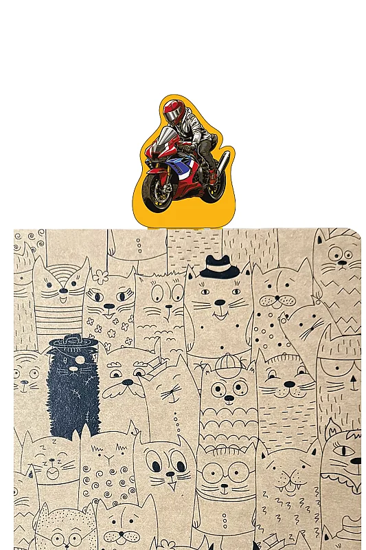 Motorcu Kasklı Kitap Ayracı - 2