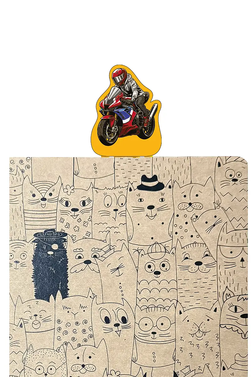 Motorcu Kasklı Kitap Ayracı - 2