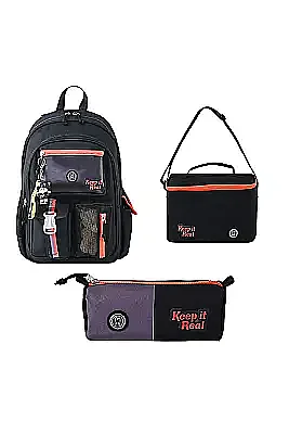 Muggle 3 Lü Çanta Seti Black Start 2024 Mu-5941 - Mu-5942 - Mu-5943 - Muggle