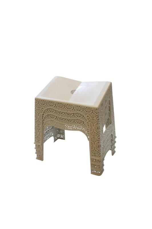 Nakışlı Plastik Rahle - Krem - Ahıska Çarşı