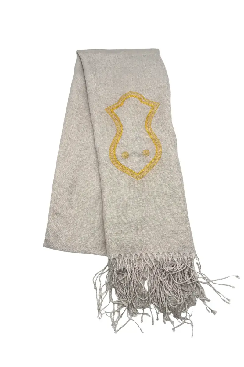 Nali Şerif İşlemeli Şal Bej - 1