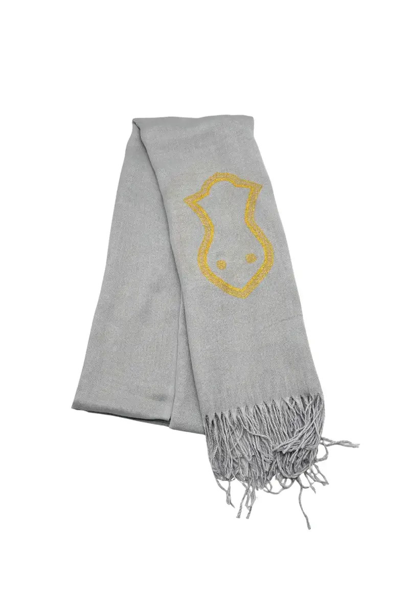 Nali Şerif İşlemeli Şal Gri - 1