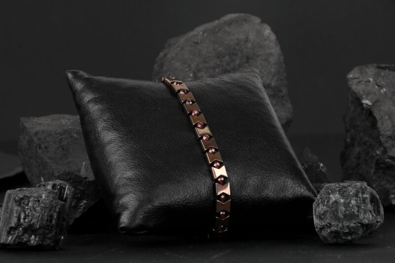 Narina Lal-Hematit Doğal Taş Erkek Bileklik - 2