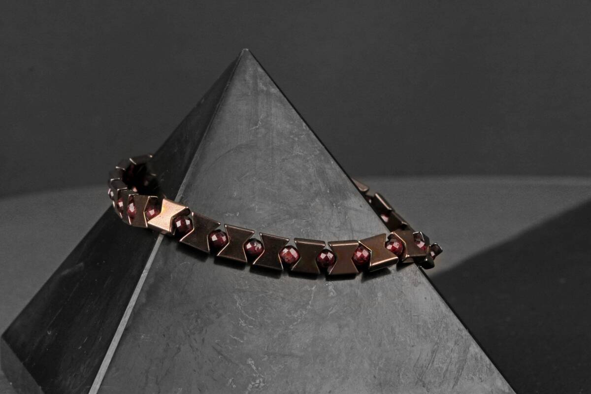 Narina Lal-Hematit Doğal Taş Erkek Bileklik - 4