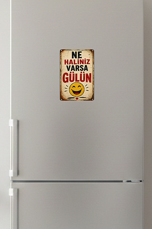 Ne Haliniz Varsa Gülün MiniDekor Magnet Ayaklı 9×13,5 cm - Bemenda