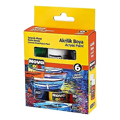 Nova Color Akrilik Boya 17 ml 6 Lı - Nova Color