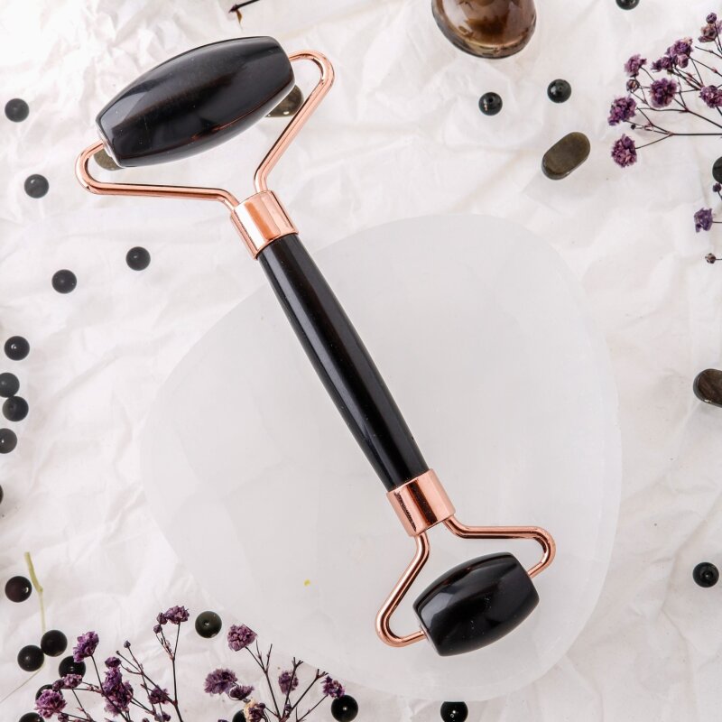 Obsidyen Taşı Roller Masaj Aleti - Doğal Taş