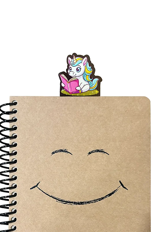 Okuyan Unicorn Kitap Ayracı - Elopya