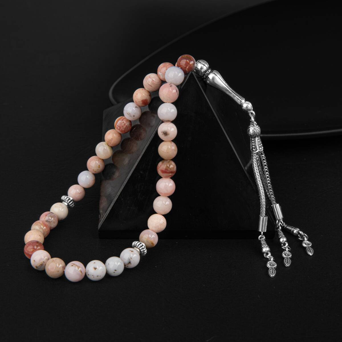 Opal Pembe Doğal Taş Tesbih 33lük - 8mm - 3