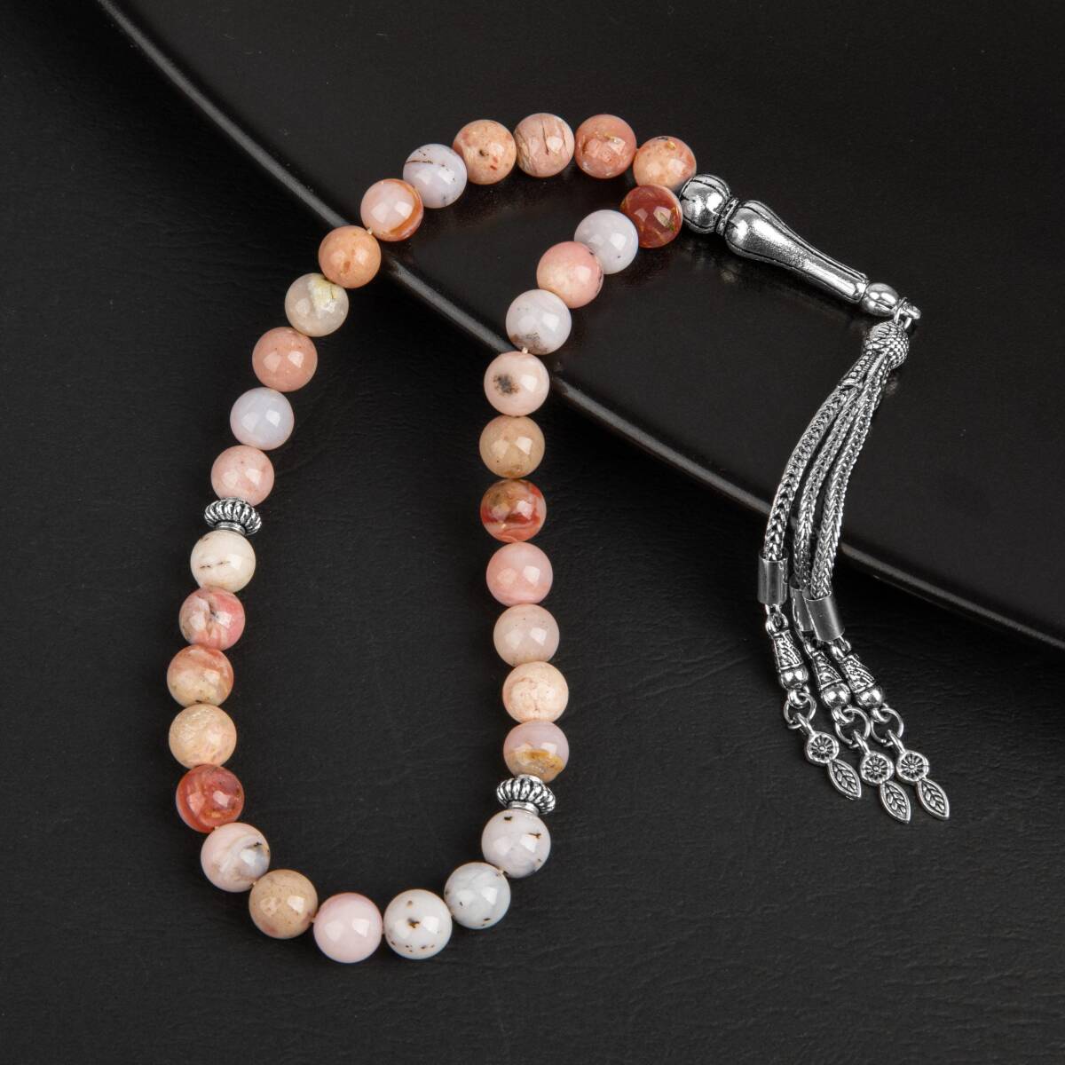 Opal Pembe Doğal Taş Tesbih 33lük - 8mm - 4