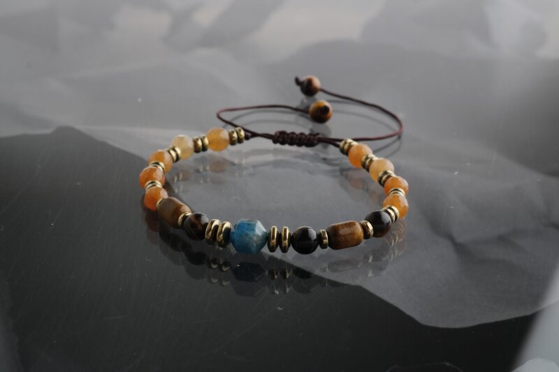 Patara Kaplangözü Aventurin Apatit Doğal Taş Bileklik - 3