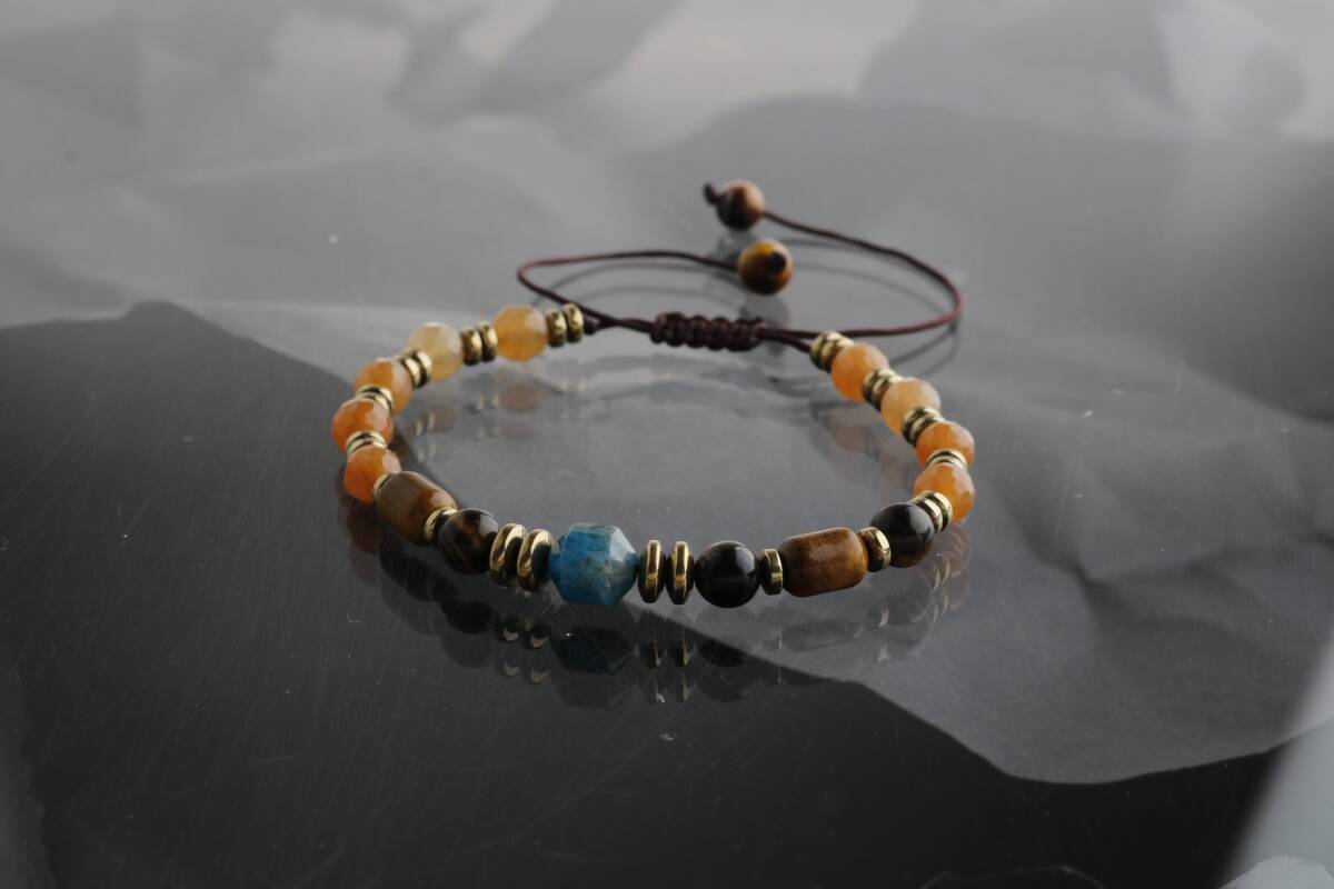 Patara Kaplangözü Aventurin Apatit Doğal Taş Bileklik - 3