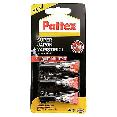 Pattex Super Glue Mini Trıo 1 gr 3 Lü - Pattex