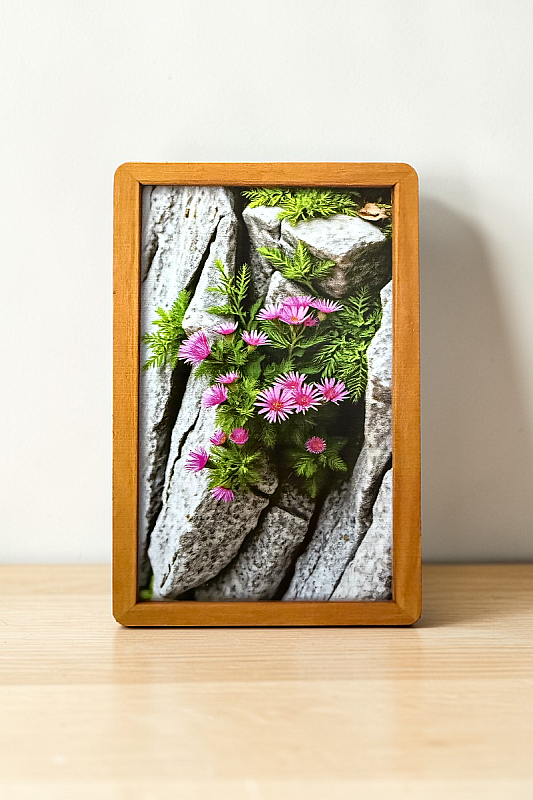 Pembe Çiçek MiniDekor Magnet Ayaklı 9*13,5 cm - 3