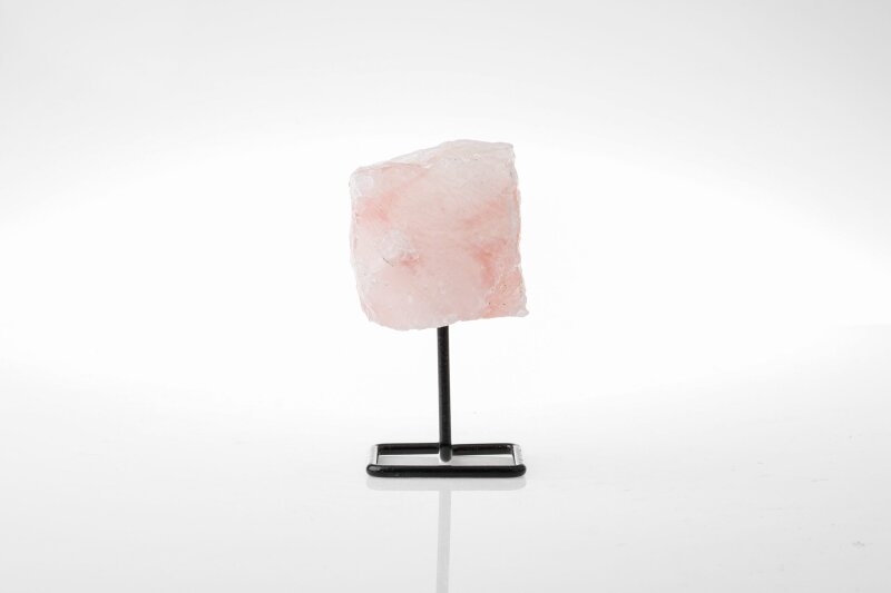 Pembe Kuvars Ayaklı Ham Kütle Taş (7-10cm Yükseklik) - Doğal Taş