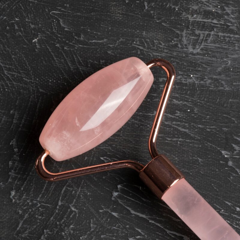 Pembe Kuvars Taşı Roller Masaj Aleti - 4