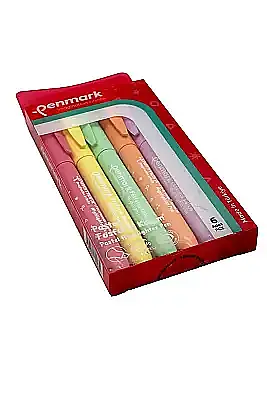 Penmark Kalem Tipi Fosforlu Bristol Kalem Pastel Renkler 6 Lı - 2