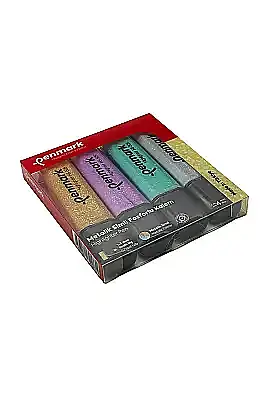 Penmark Metalik Simli Renkler Fosforlu Kalem 1-5 mm Kesik Uç 4 Lü - 2