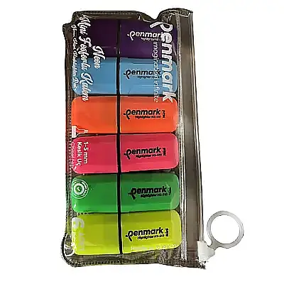 Penmark Mini Fosforlu Kalem 6 Lı Neon Renkler - 1