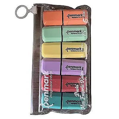 Penmark Mini Fosforlu Kalem 6 Lı Pastel Renkler - 2