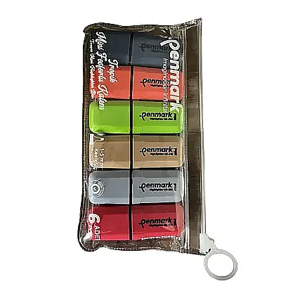 Penmark Mini Fosforlu Kalem 6 Lı Tropik Renkler - Penmark