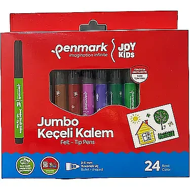 Penmark Yıkanabilir Süper Jumbo Keçeli Kalem 24 Lü - 2