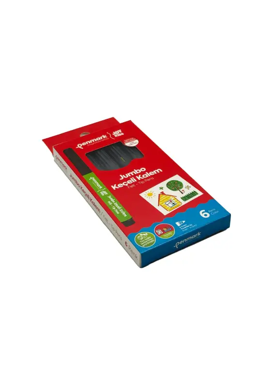 Penmark Yıkanabilir Süper Jumbo Keçeli Kalem 6 Lı - Penmark
