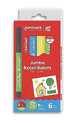 Penmark Yıkanabilir Süper Jumbo Keçeli Kalem 6 Lı - 2