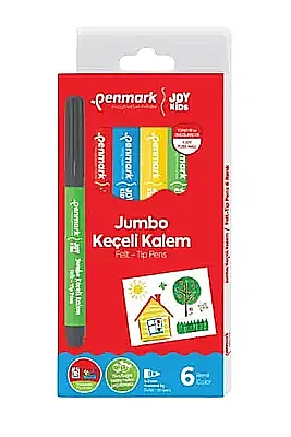 Penmark Yıkanabilir Süper Jumbo Keçeli Kalem 6 Lı - 3