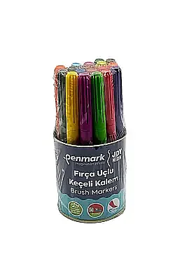 Penmark Yıkanabilir Süper Jumbo Keçeli Kalem Brush Uç 18 Li Metal Kutu - 3