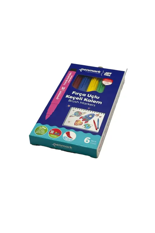 Penmark Yıkanabilir Süper Jumbo Keçeli Kalem Brush Uç 6 Lı - Penmark