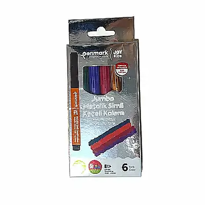 Penmark Yıkanabilir Süper Jumbo Metalik Simli Keçeli Kalem 6 Lı - 2