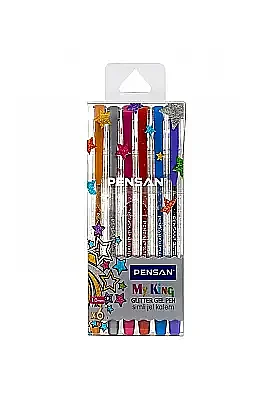 Pensan Glitter Simli Jel Kalem 1 Mm Gümüş - 2