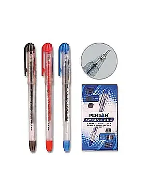 Pensan My-King Jel Metal Klips Kalem 0.5 mm Mavi - 1
