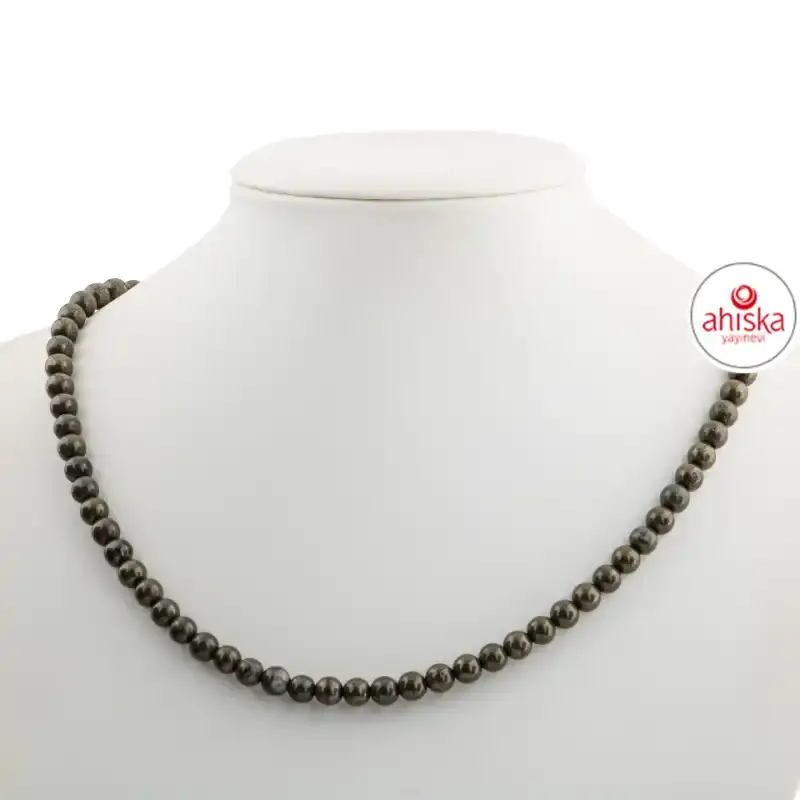 Pirit 6 mm Dizi Doğal Taş Kolye