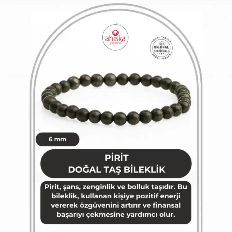 Pirit 6mm Doğal Taş Bileklik