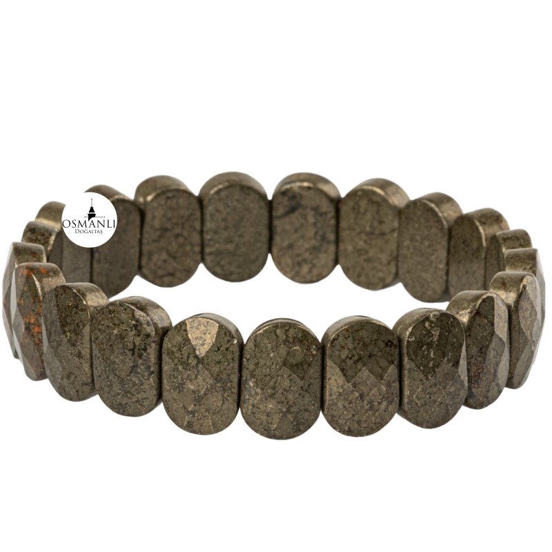 Pirit Doğal Taş Geniş Kesim Bileklik - 2