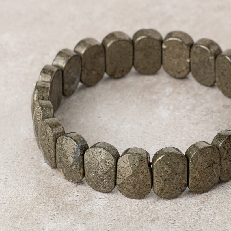 Pirit Doğal Taş Geniş Kesim Bileklik - 3